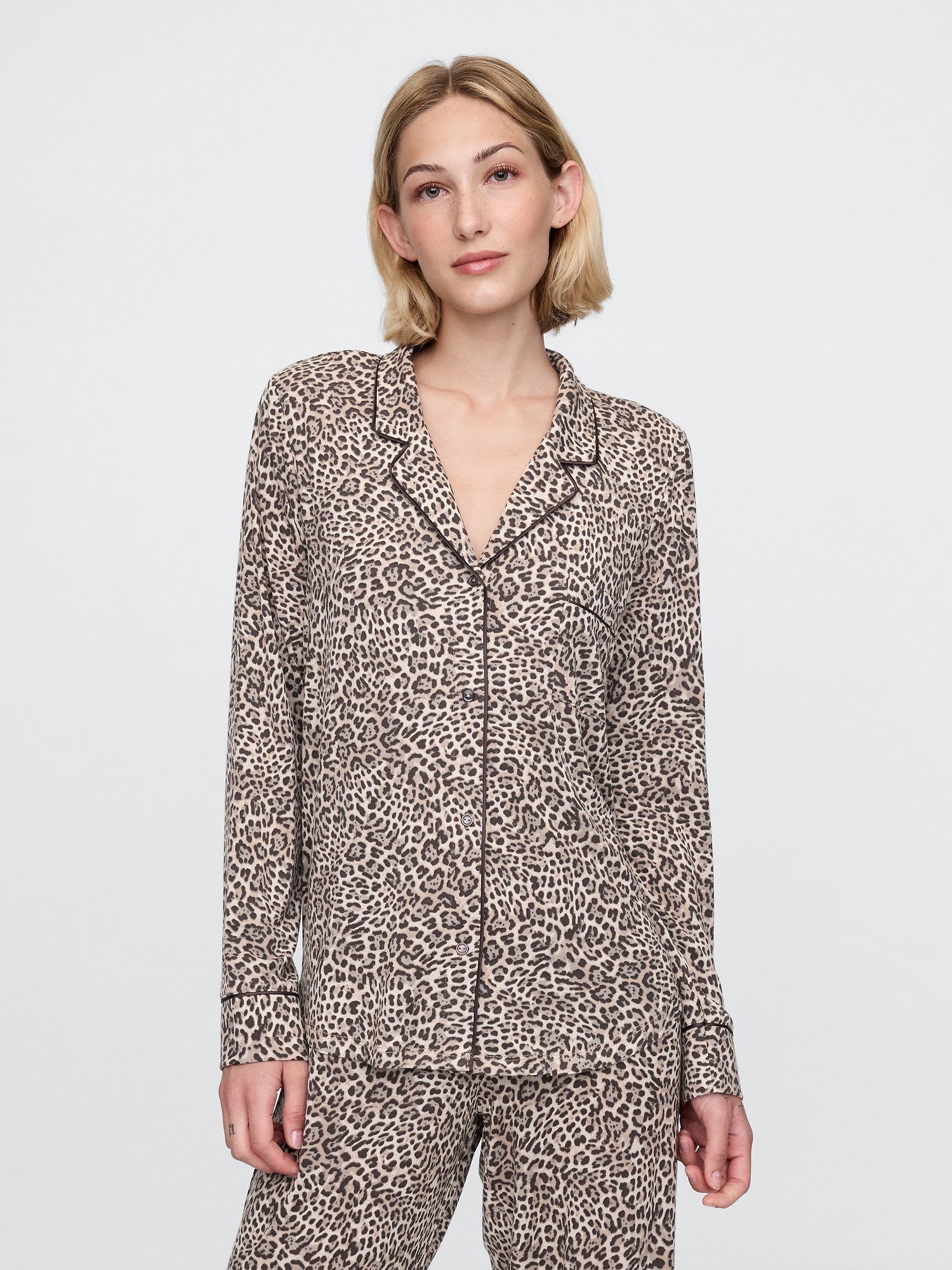 Modal Pajama Shirt - Beige