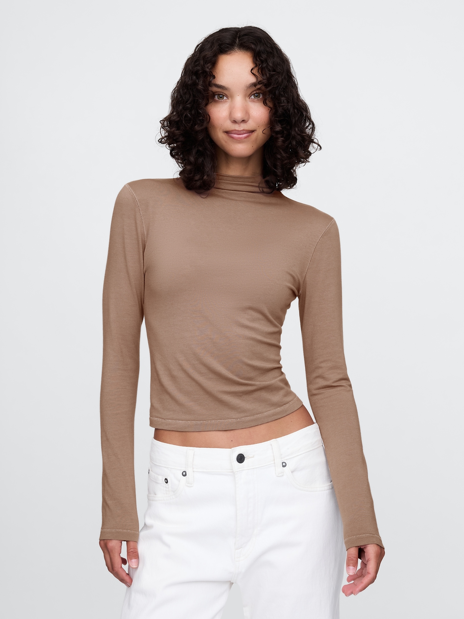 Featherweight Turtleneck Top