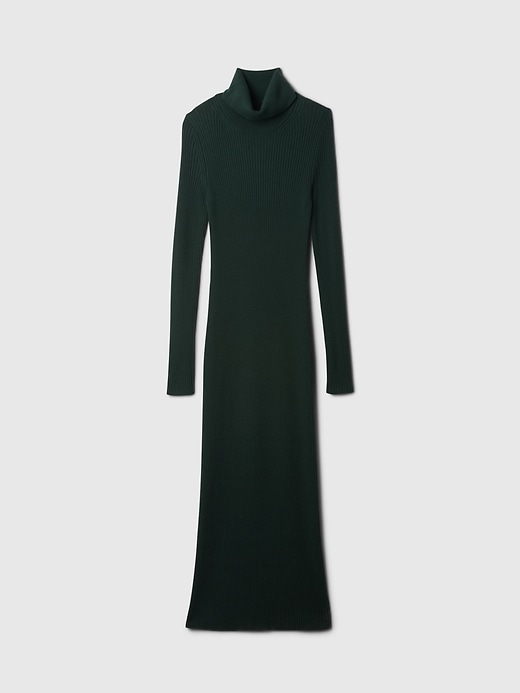 Image number 7 showing, Turtleneck Rib Midi Sweater Dress