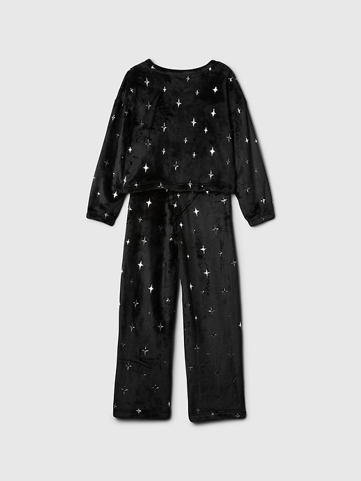 Image number 2 showing, Kids Recycled Cozy Cropped PJ Set