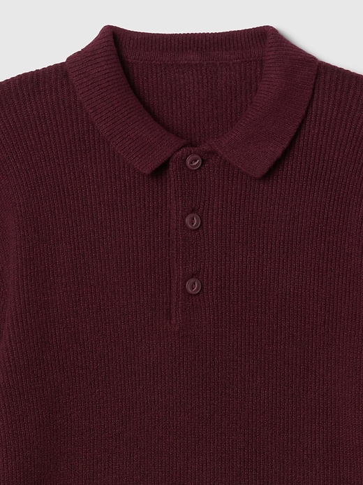 Image number 4 showing, Kids CashSoft Rib Polo Sweater