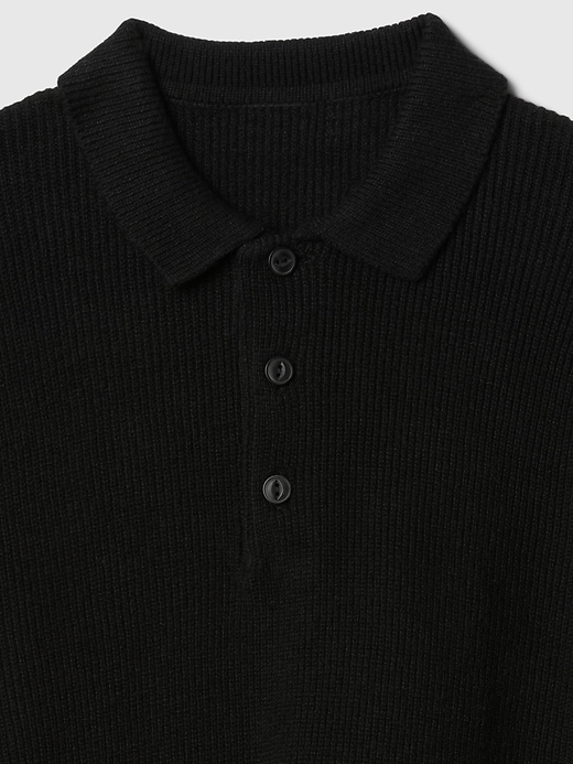 Image number 4 showing, Kids CashSoft Rib Polo Sweater