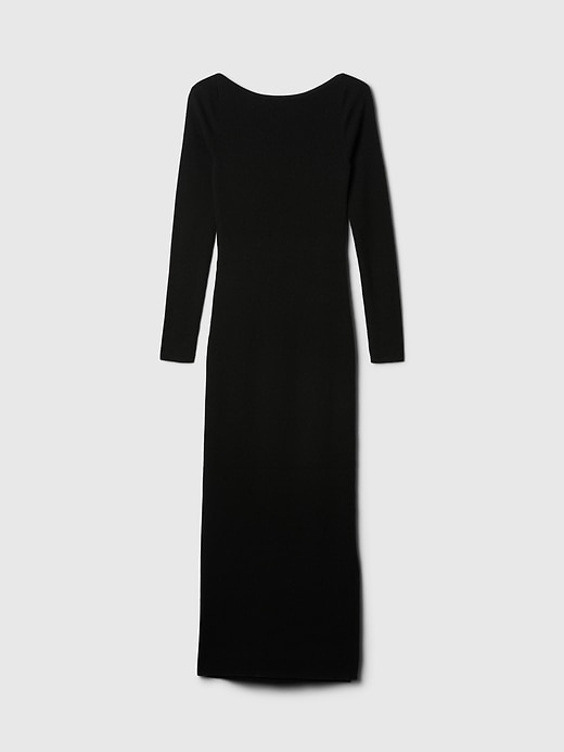 Image number 7 showing, Boatneck Rib Midi Sweater Dress