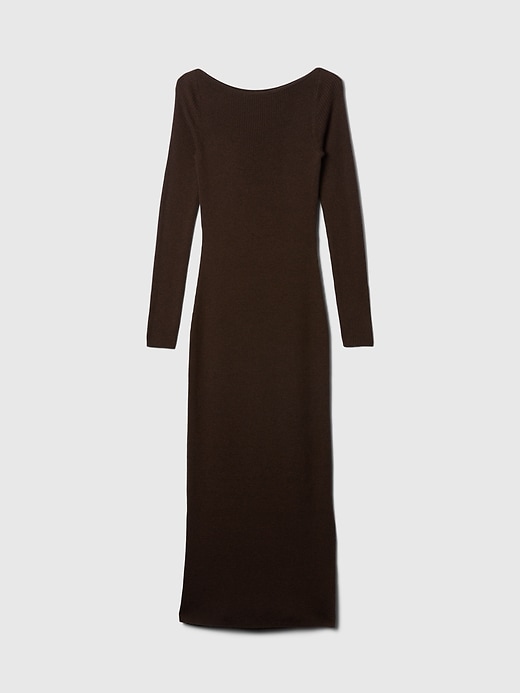 Image number 7 showing, Boatneck Rib Midi Sweater Dress