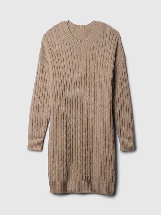 Image number 7 showing, CashSoft Cable-Knit Mini Sweater Dress