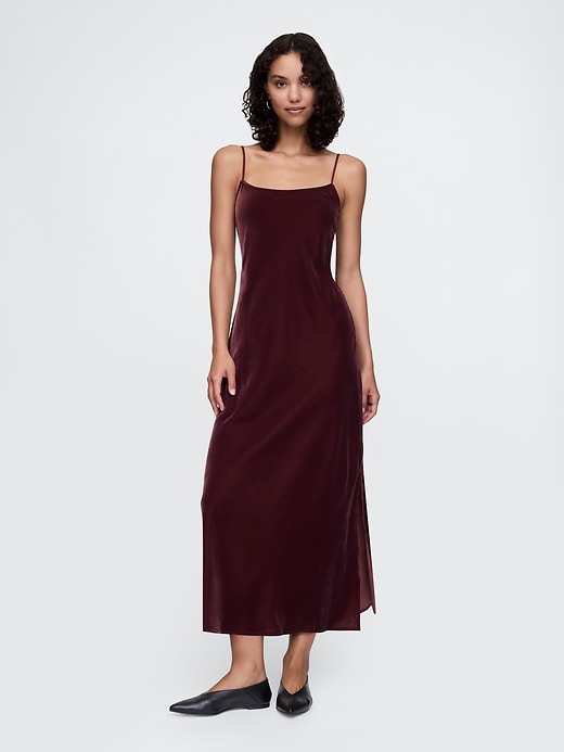 Recycled Velvet Maxi Slip Dress