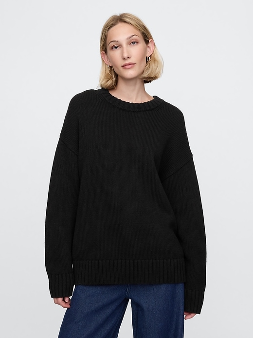 Image number 1 showing, 100% Cotton Oversized Boyfriend Sweater