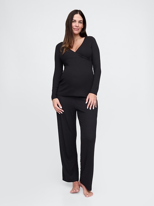 Image number 1 showing, Maternity Rib PJ Set