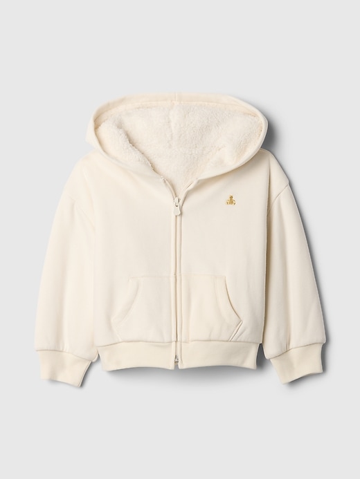 Image number 6 showing, babyGap Cozy Sherpa Vintage Soft Logo Zip Hoodie