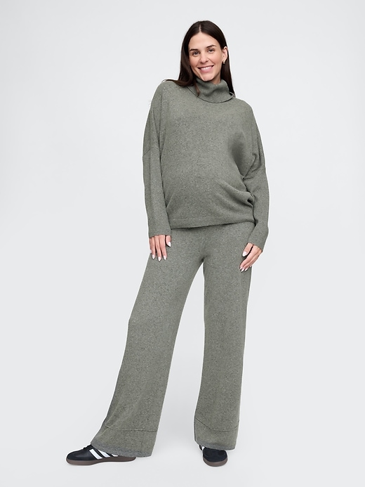 Image number 1 showing, Maternity CashSoft Turtleneck Sweater