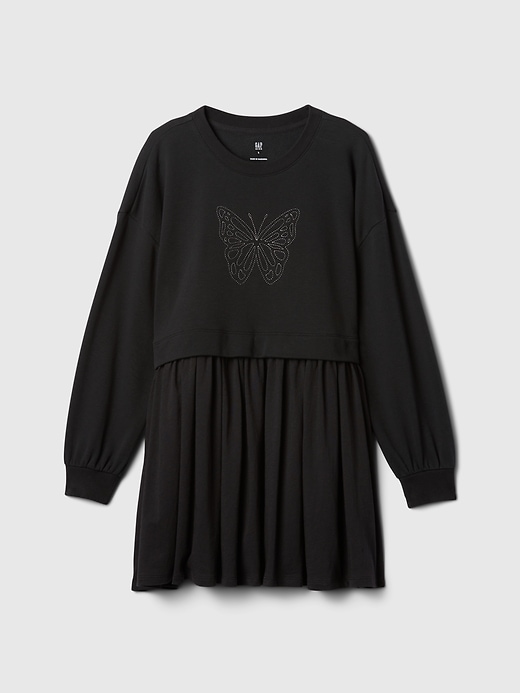 Image number 4 showing, Kids 2-in-1 Vintage Soft Sweatshirt Dress