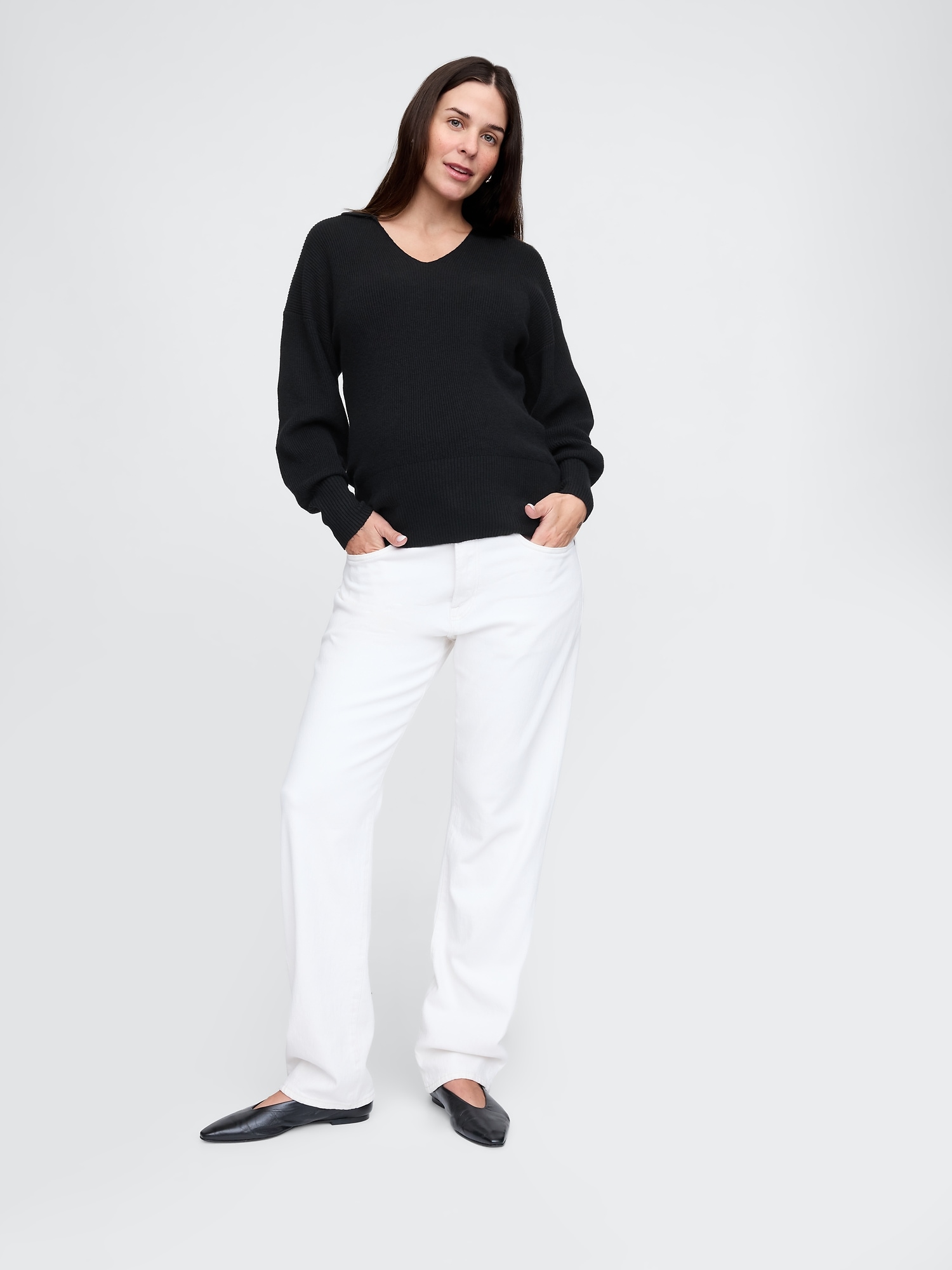 Maternity CashSoft Polo Sweater