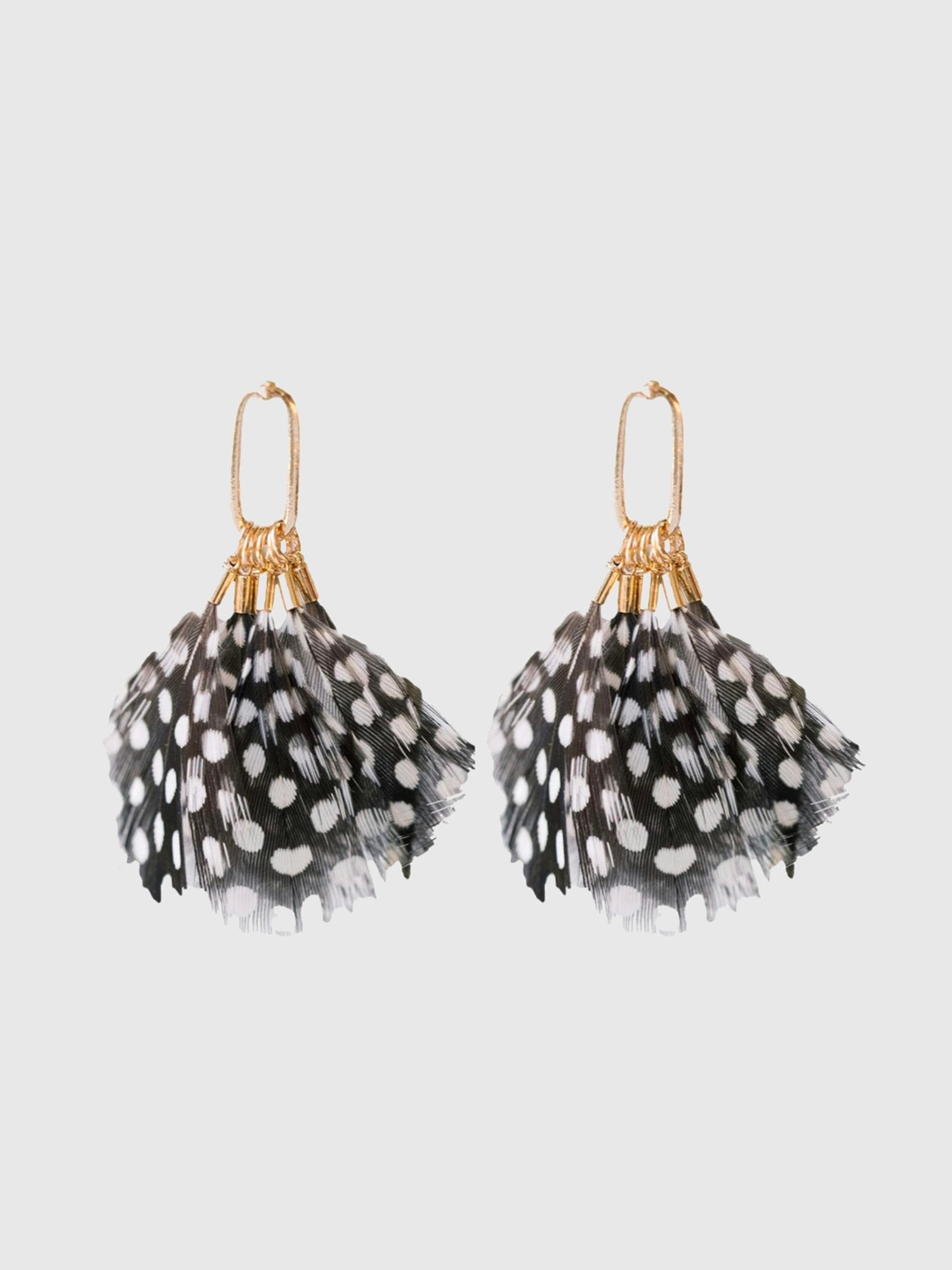 St. Armands Spotted Feather Tassel Earrings