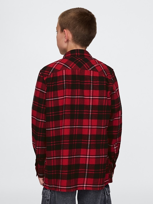 Image number 2 showing, Kids Organic Cotton Flannel Shirt