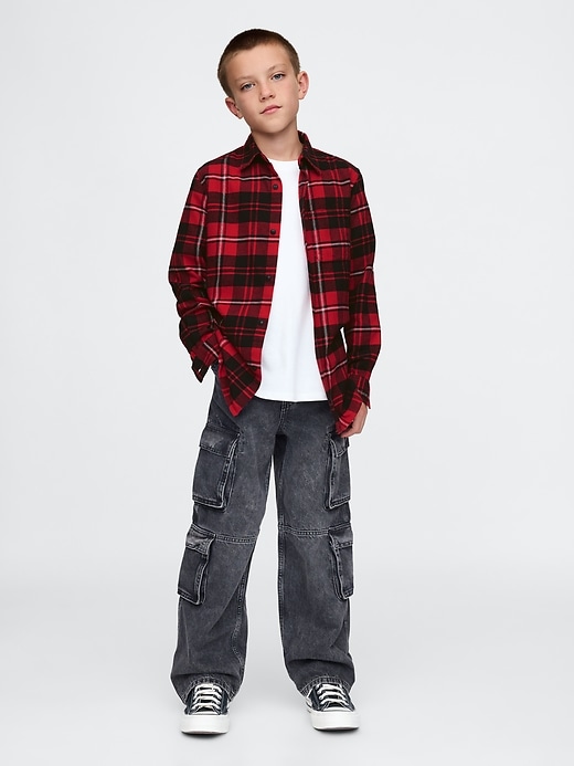 Image number 3 showing, Kids Organic Cotton Flannel Shirt