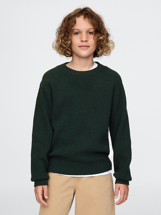 Image number 1 showing, CashSoft Rib Crewneck Sweater