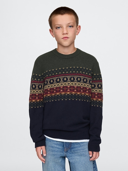 Image number 1 showing, Kids CashSoft Fair Isle Sweater