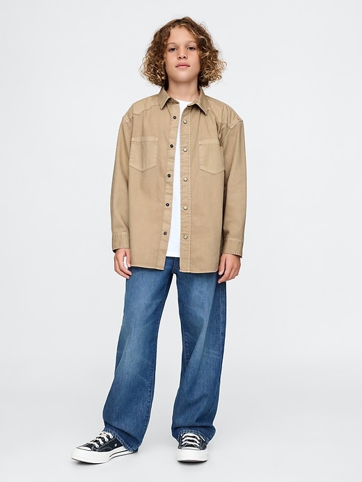 Image number 3 showing, Kids Khaki Western Shirt