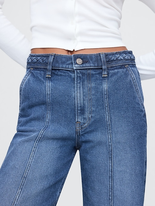 Image number 8 showing, High Rise Stride Seamed Wide-Leg Jeans