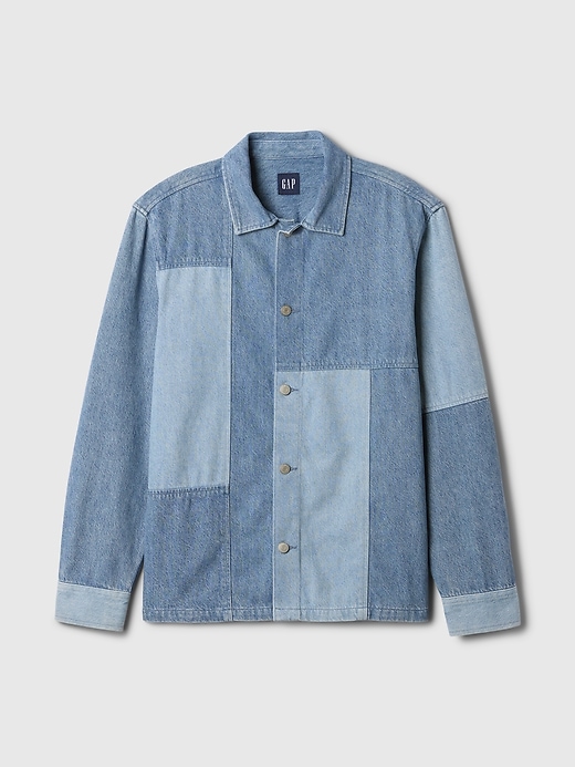 Image number 5 showing, Patchwork Denim Shirt