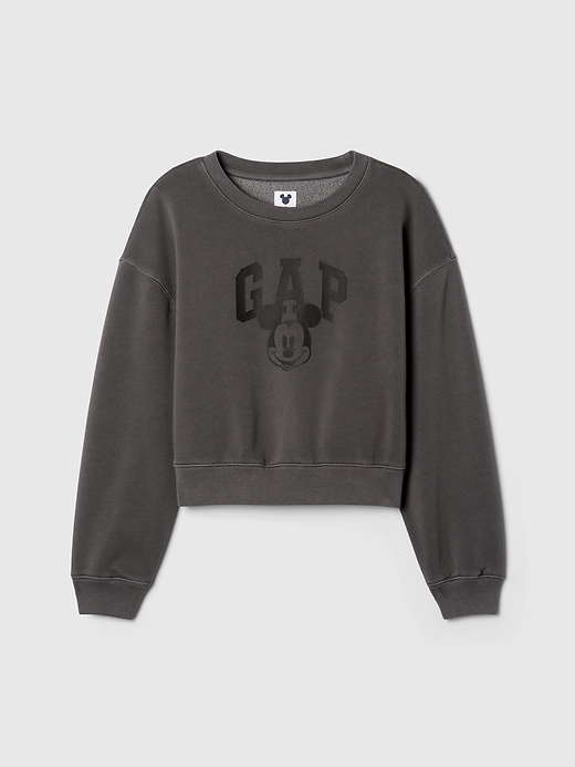 Image number 5 showing, Gap × Disney Kids Vintage Soft Mickey Mouse Logo Cropped Sweatshirt