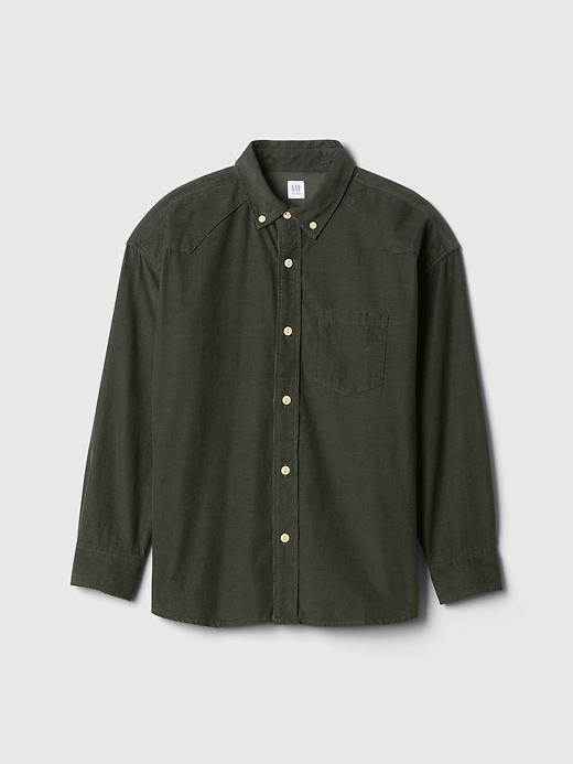 Image number 5 showing, Kids Oversized Corduroy Western Shirt