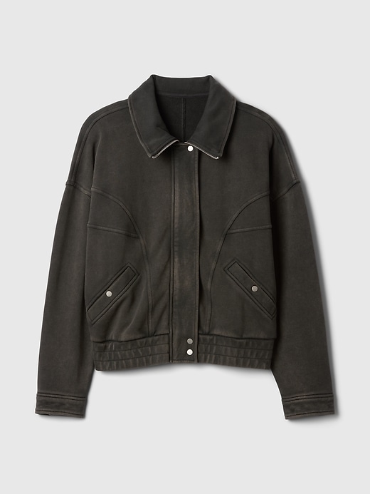 Image number 5 showing, French Terry Bomber Jacket