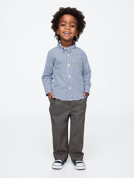 Image number 1 showing, babyGap Pull-On Wide-Leg Khakis