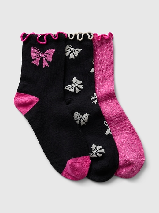 View large product image 1 of 1. Kids Ruffle Crew Socks (3-Pack)