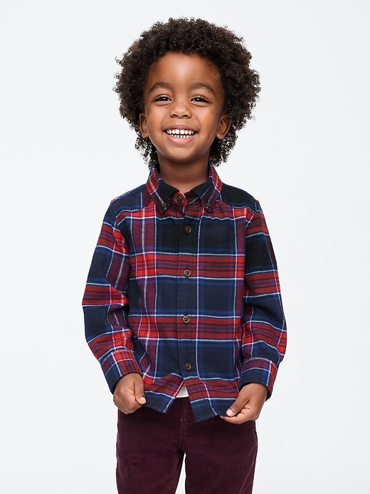 Image number 1 showing, babyGap Organic Cotton Flannel Shirt