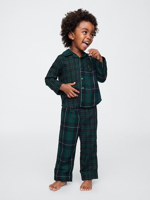 Image number 1 showing, babyGap Recycled Flannel PJ set