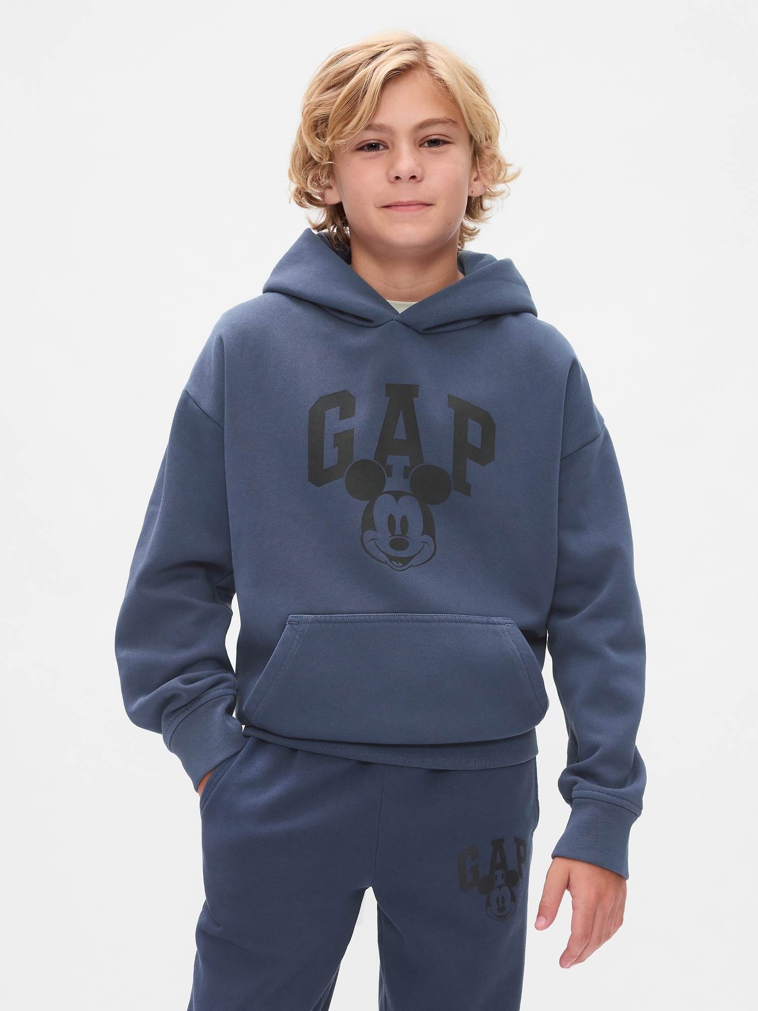 Gap × Disney Kids Vintage Soft Mickey Mouse Logo Hoodie