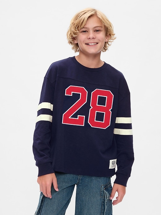 Image number 5 showing, Gap × Disney Kids Varsity Jersey T-Shirt