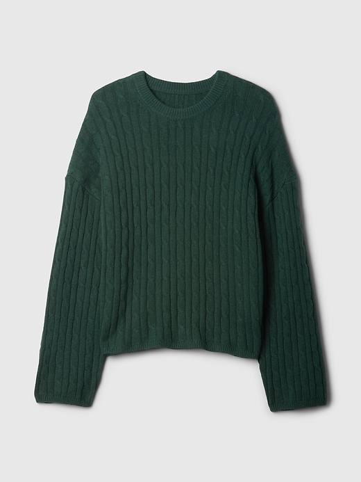 Image number 5 showing, CashSoft Cable-Knit Sweater