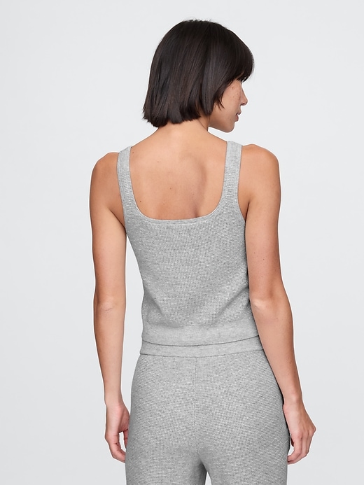 Image number 2 showing, CashSoft Waffle PJ Tank Top