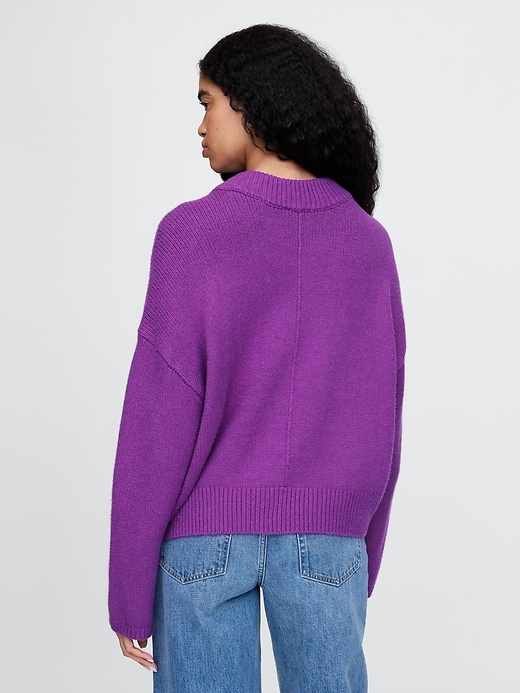 Image number 2 showing, CashSoft Oversized V-Neck Sweater