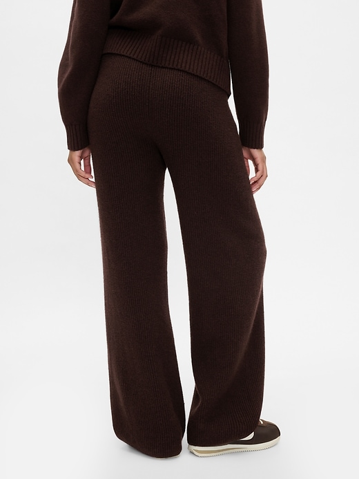 Image number 4 showing, CashSoft Shaker-Stitch Sweater Pants