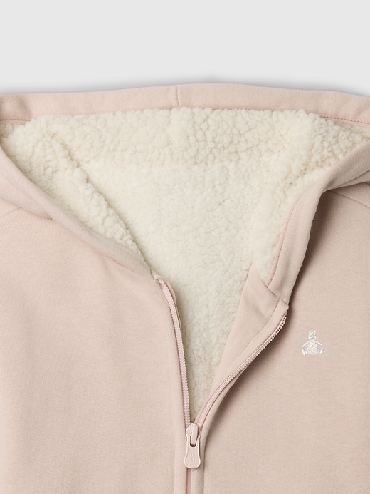 Image number 5 showing, babyGap Cozy Sherpa Vintage Soft Logo Zip Hoodie