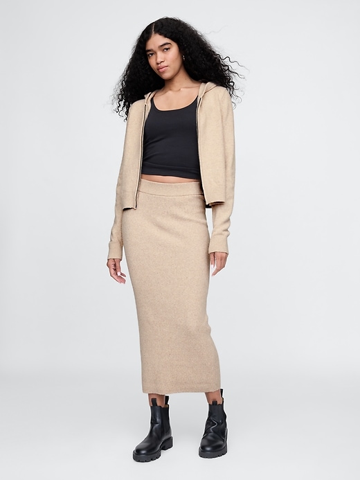 Image number 1 showing, CashSoft Rib Maxi Sweater Skirt