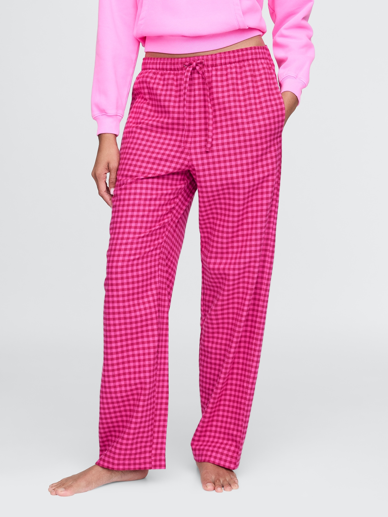 Gap Softest Flannel Pants In Pink