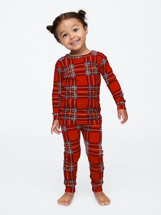 Image number 1 showing, babyGap Organic Brushed Cotton Holiday PJ Set