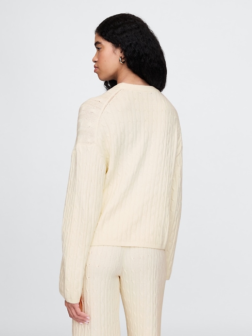 Image number 2 showing, CashSoft Cable-Knit Sweater