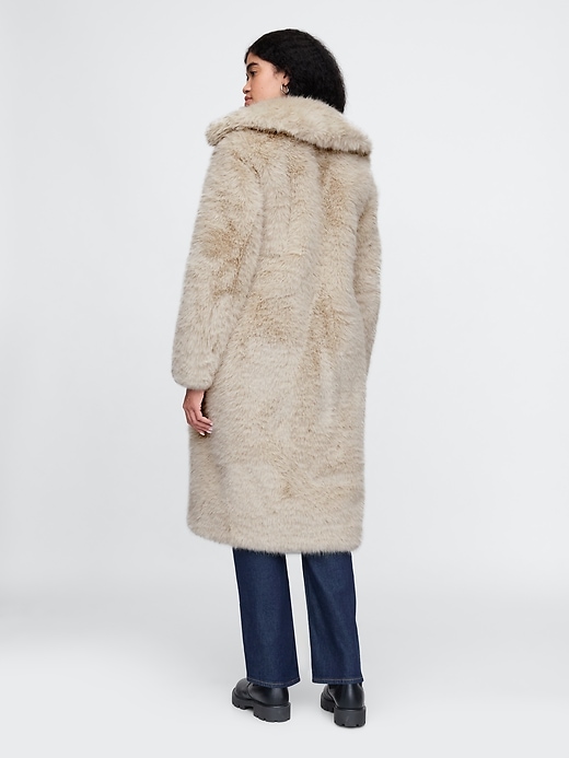 Image number 2 showing, Recycled Faux Fur Coat