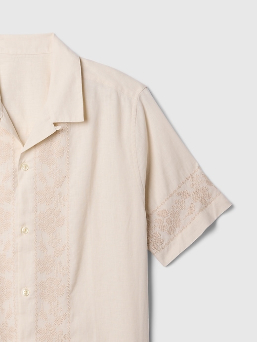 Image number 4 showing, Textured Linen-Cotton Resort Shirt