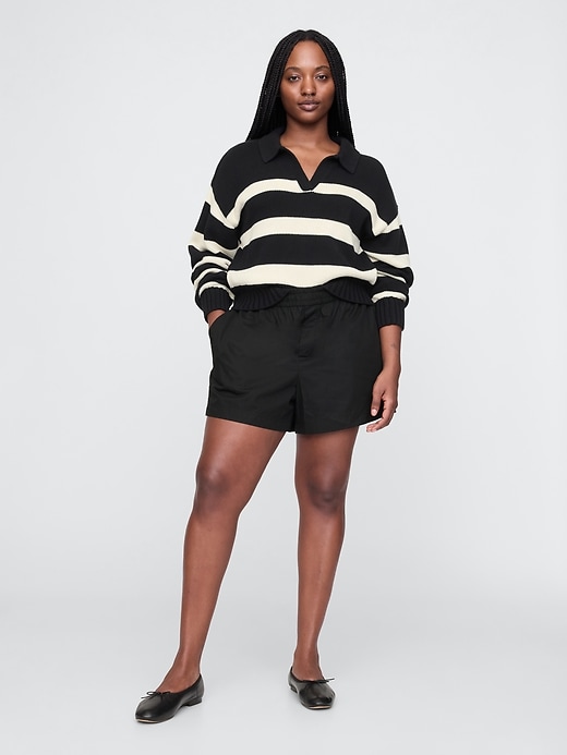 Image number 5 showing, Organic Cotton Striped Poplin Shorts