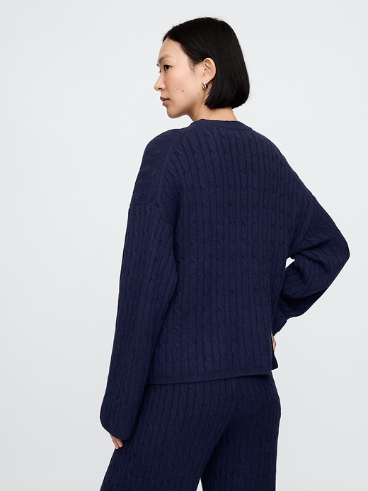 Image number 2 showing, CashSoft Cable-Knit Sweater