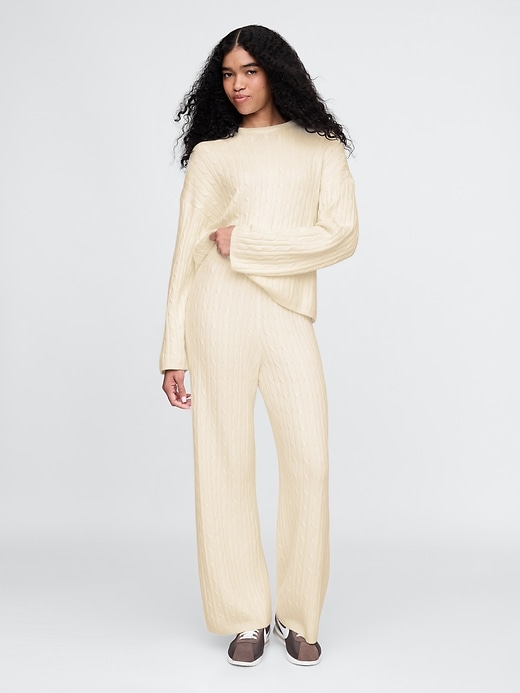 Image number 3 showing, CashSoft Cable-Knit Sweater