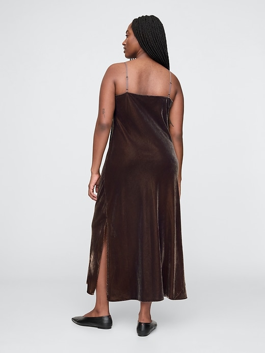 Image number 6 showing, Recycled Velvet Maxi Slip Dress