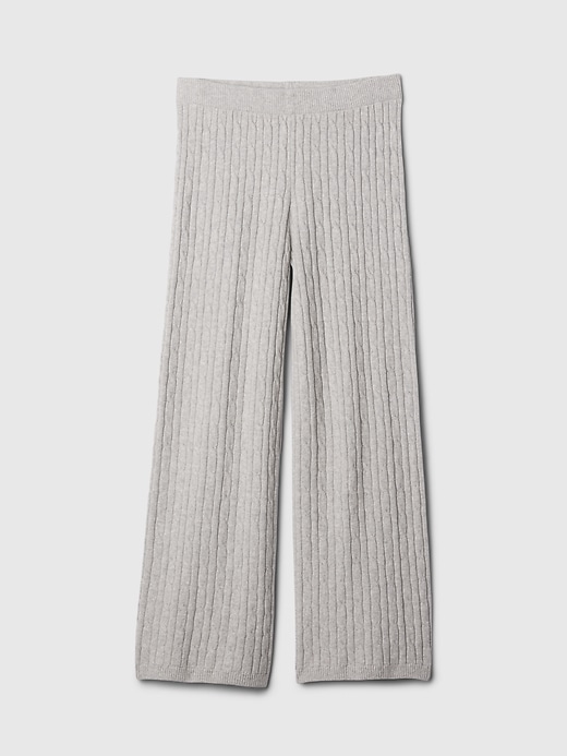 Image number 5 showing, CashSoft Cable-Knit Sweater Pants