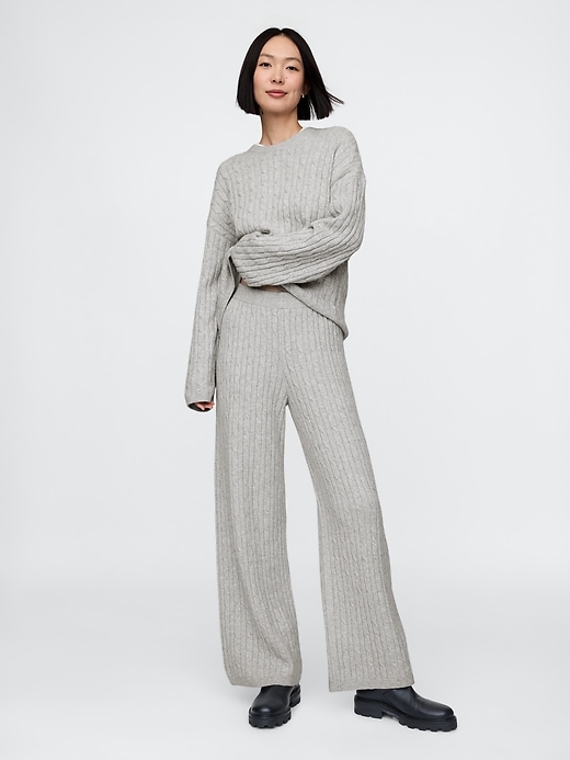 Image number 3 showing, CashSoft Cable-Knit Sweater